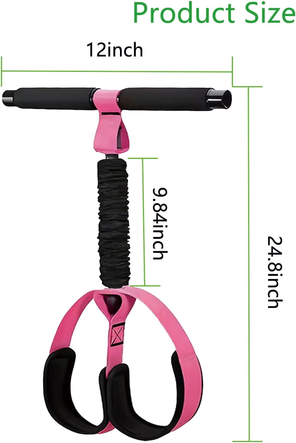 ABCISI Portable Pedal Resistance Band with Handles, Foot Pedal Exercise Band with Soft Foam & Thick Latex Tubes for Home Full-Body Workout, Multifunctional Trainer for Abs, Arms, Legs and Core
