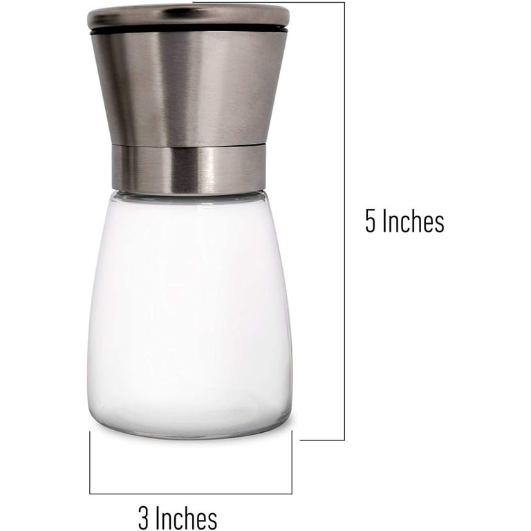 Stainless Steel Salt Pepper Grinder Tall Glass Sea Salt & Pepper Mill  Shaker with Adjustable, 1 unit - Ralphs