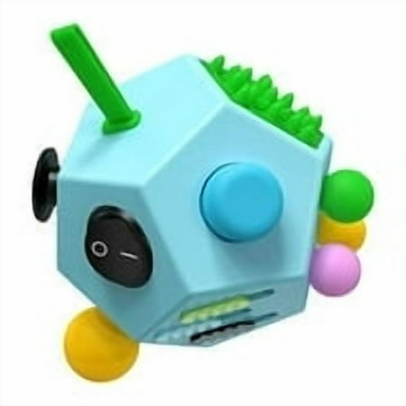 ATiC 12 Sided Fidget Cube, Fidget Twiddle Cube Dodecagon Stress Relief Hand Toy Decompression for ADD, ADHD, Autism Kids and Adults, Blue