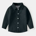 thumbnail image 4 of Bnwani Toddler Shirts Long Sleeve Black Uniform Casual Fashion Cute Solid Pocket Tops 0-6 Months, 4 of 6