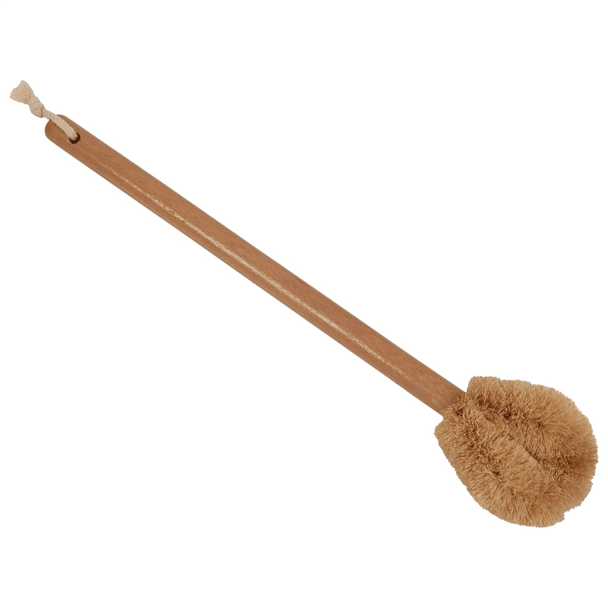 4X Updated Modern Version Toilet Bowl Brush, Natural Coconut Fiber Brush Head and Beechwood Handle with Hanging Hook