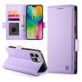 thumbnail image 2 of Designed for iPhone 11 Pro Max Wallet Case, with Card Slots Strong Magnetic Closure PU Leather Flip Fold Shockproof Kickstand Durable Purse Flip Case for iPhone 11 Pro Max - Purple, 2 of 7