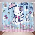 thumbnail image 1 of Hello Kitty Cartoon Sanrio Home Window Curtain Pink Cat Decoration 100% Polyester Shade Curtains Kids Bedroom 2 Tablets Sets girl, 1 of 7