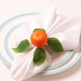 thumbnail image 2 of Primegos 6 Pcs Napkin Buckles Fake Tangerine Decor Rope Bohemian Table Decoration Napkin Rings Rustic Wedding Party Holiday Dining Accents Napkin Holders, 2 of 8