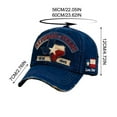 thumbnail image 5 of Republic of Texas Distressed Baseball Cap,1836-1845 Lone Star Embroidered Vintage Hat for Men Women, 5 of 6