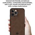 thumbnail image 6 of Fun-Casery Compatible with iPhone 13 Pro Case,Luxury PU Leather Anti-Slip Anti-Fingerprint Camera Lens Protection Soft Shockproof Cover Phone Case,Brown, 6 of 9