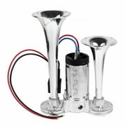 Jahy2Tech Super Loud 600DB Dual Trumpets Car Electric Horn Truck Boat Train Speaker