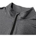 thumbnail image 6 of CUSTG T-Shirts Men's Workout Gym Muscle Athletic Running Hiking Active Half Zip Short Sleeve T Shirts Leisure O-Neck Tops, 6 of 6