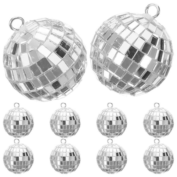 NUOLUX 10Ud Adorno Colgante Bola Disco Plateada Para De Y Eventos