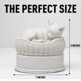 thumbnail image 3 of Perfect Memorials White Cat in Basket Cremation Urn, 3 of 6