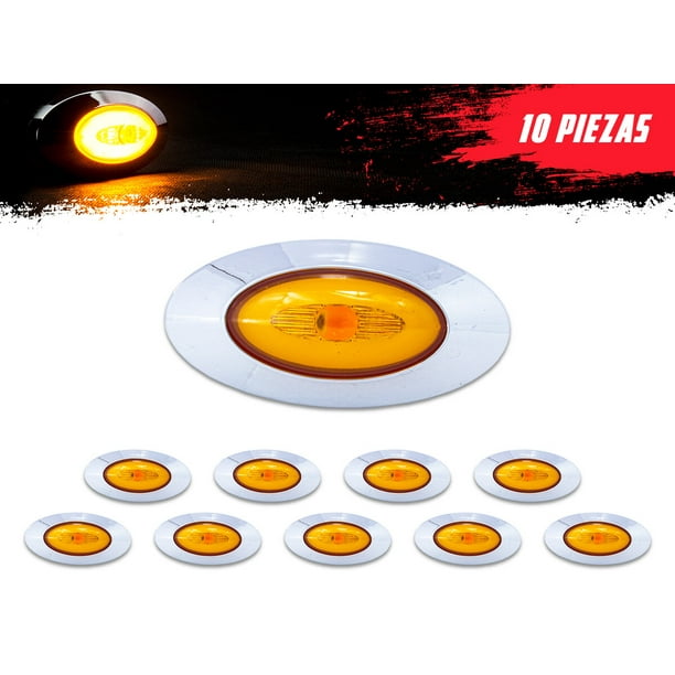 Kit De 10 Plafones Laterales 2 Leds Con Gel Ámbar Tunelight TUNELIGHT-RENOVATIO .