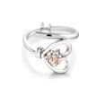 thumbnail image 2 of Gem Stone King Round Peach Morganite 0.40 Ct 925 Sterling Silver Heart Key Ring, 2 of 4