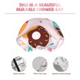 thumbnail image 5 of Kdxio Donut Print Shower Cap for Women,Elastic and Reusable,Double Waterproof Layers Bathing Hat, 5 of 9