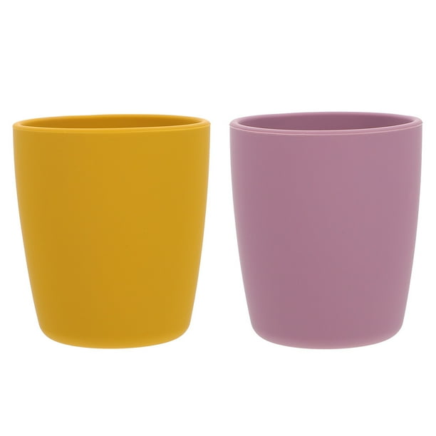 2 vasos de silicona para bebés y niños pequeños. Vasos de entrenamiento para beber. Vasos de entrenamiento de silicona para bebés.