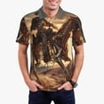 thumbnail image 1 of Balery Western Skeleton Cowboy Horse Camisa Polo de Hombre con Estampado, de Manga Corta y Tejido Medio, Camisa Tipo Golf Polo-4X-Large, 1 of 6