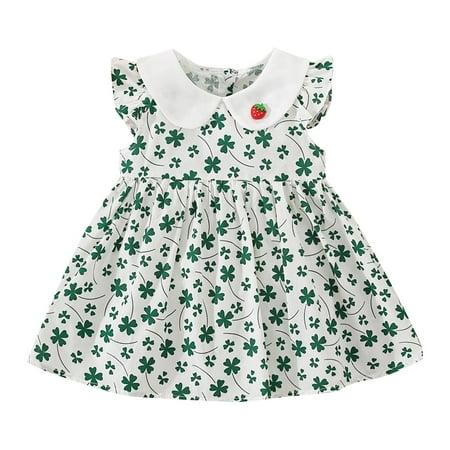 

12 Month Old Dress 9 Dresses Toddler Girls Fly Sleeve Floral Prints Ruffles Princess Dress Dance Party Dresses Clothes