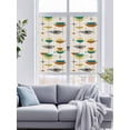 thumbnail image 4 of Non-Adhesive Static Cling Window Tint, Boho Modern Window Privacy Film Frosted, Middle Century Teal Yellow Orange Geometric Insulated Windows Frosted Films for Living room, 35.4 x 78.7 Inches, 4 of 9