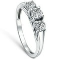 thumbnail image 3 of Pompeii 1ct Three Stone Diamond Ring 14K White Gold (G/H,I1), 3 of 6