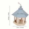 thumbnail image 5 of Rustic Wooden Bird Feeder - Attractive Hummingbird & Parrot Retreat - Secure Birdseed Storage for Outdoor Garden Decor - Durable Hanging Box with Farm, 5 of 5