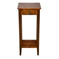 thumbnail image 2 of Casual Contemporary Living 2-Tier Solid Acacia Plant Stand with Drawer - Mahogany, 2 of 7