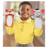 Melissa & Doug Animal Hand Puppets (Set of 2, 4 animals in each) - Zoo Friends a