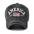 thumbnail image 2 of American Flag Hat Men Women Adjustable USA Baseball Cap Low Profile Plain Dad Hat Outdoor Ball Cap, 2 of 10