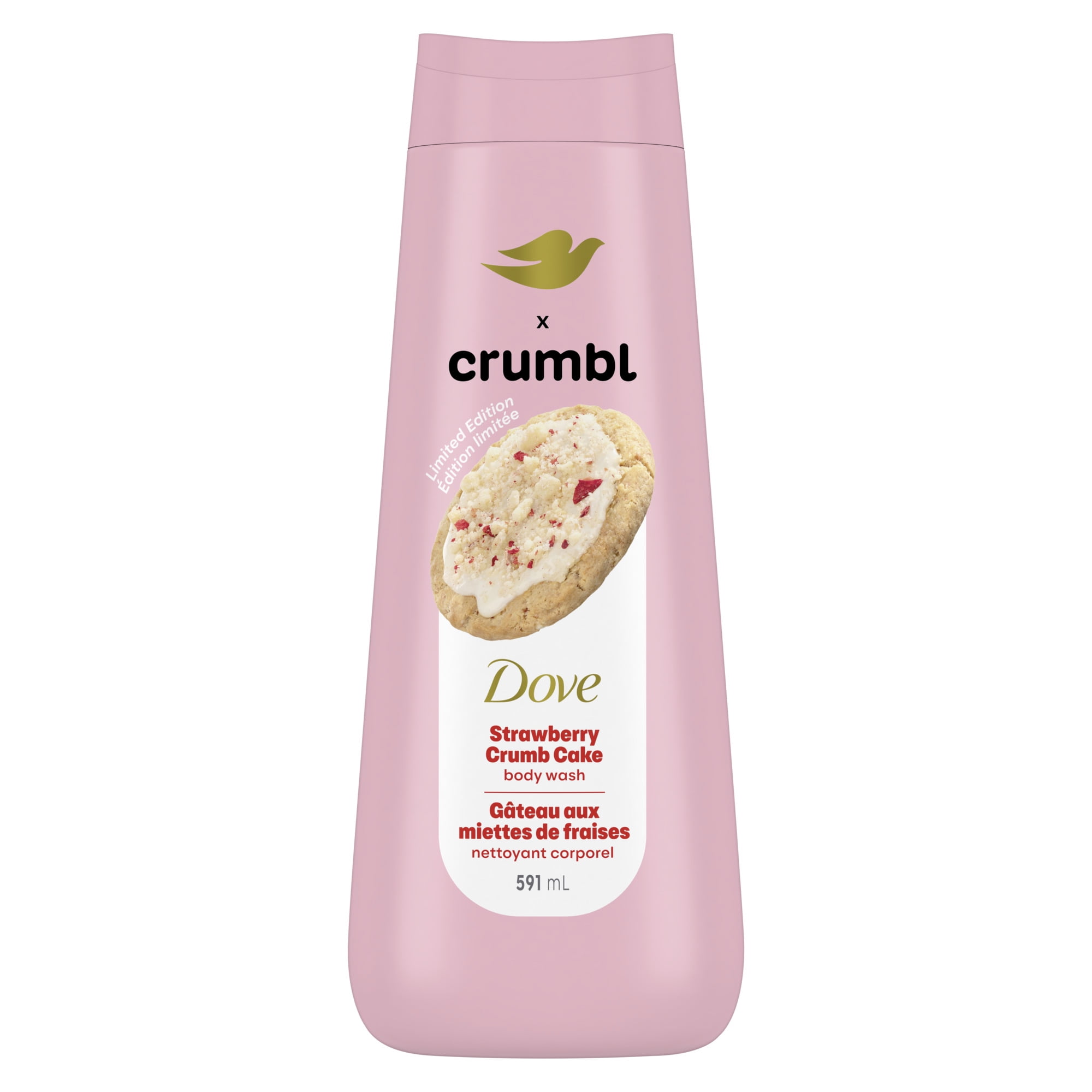 Dove Crumbl Moisturizing Body Wash Strawberry Crumb Cake, 591 ml | Limited Edition