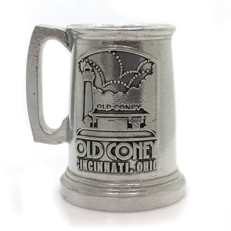 Souvenir Stein - Steins CINCINNATI CONEY ISLAND TANKARD Pewter Souvenir Bicentennial Ohio Ta408