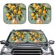 thumbnail image 2 of Balery Retro Warm Lemon Flower Parasol para parabrisas de coche de 2 piezas | Parasol plegable para parabrisas delantero de coche para la mayoría de sedanes-Medium, 2 of 6