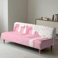 thumbnail image 2 of Jiueut Ice Cream Texture Pattern Armless Futon Cover, Elastic Non Armrest Sofa Cover Anti Dust Couch Protection Home Interior Accessories, 2 of 7