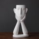 thumbnail image 3 of Escultura humana abstracta, jarrón, maceta, expresión decorativa, maceta suculenta. blanco, 3 of 8