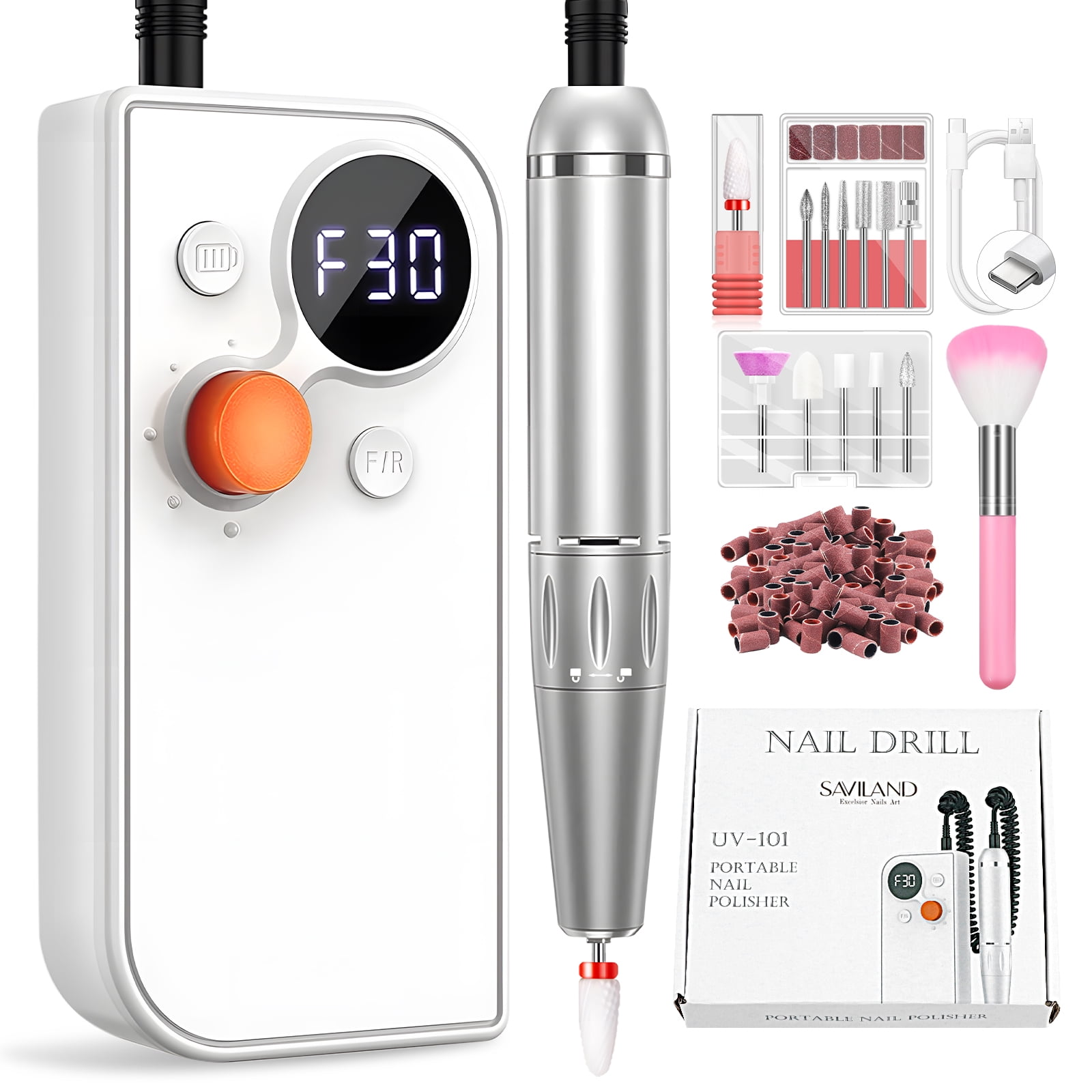 Saviland Portable Electric Nail Drill Machine — Professional 30000PRM