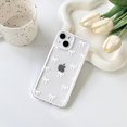 thumbnail image 2 of AIR-Compatible with iPhone 13 Case Cute Clear White Durable Ribbon Bowknot Pattern for Girls Women Soft TPU Transparent Full Camera Lens Shockproof Protective Phone Cover - White, 2 of 4