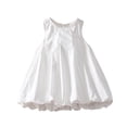 thumbnail image 2 of HAOTAGS Toddler Girls White Dress Summer Printed Round Neck Sleeveless Casual Dress Size 7 Years, 2 of 9