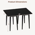 thumbnail image 3 of Costway Extendable Dining Table Set with 2 Rectangular Tables for 4-6 People, Space-saving Black, 3 of 10