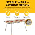 thumbnail image 4 of Retro Floral Table Cloths for 8 Foot Rectangle Tables, Red Yellow Tulips Barm Doors Farmhouse Wooden Patio Waterproof Elastic Fitted Tablecloths, Washable Rectangular Table Cover for Camping, 4 of 8