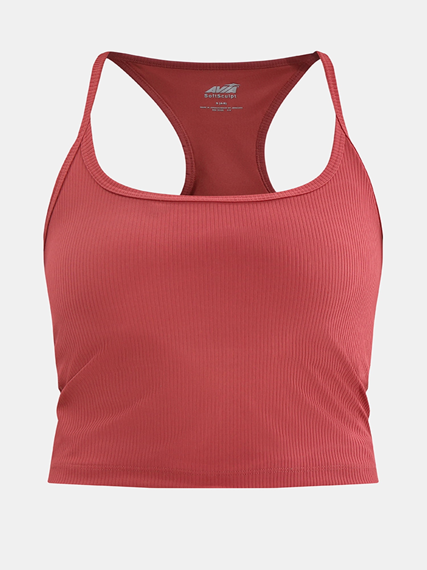 Avia Women's Ribbed SoftSculpt Tank Top with UPF 50, Sizes XS-XXXL