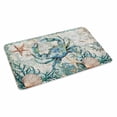 thumbnail image 4 of Teal Coastal Crab Door Mat Indoor Outdoor,Vintage Summer Beach Nautical Coral Non Slip Welcome Mat with Rubber Backing,Absorbent Fabric Front Door Mats Entryway Rug for Home Patio Entrance 20"x31.5", 4 of 9
