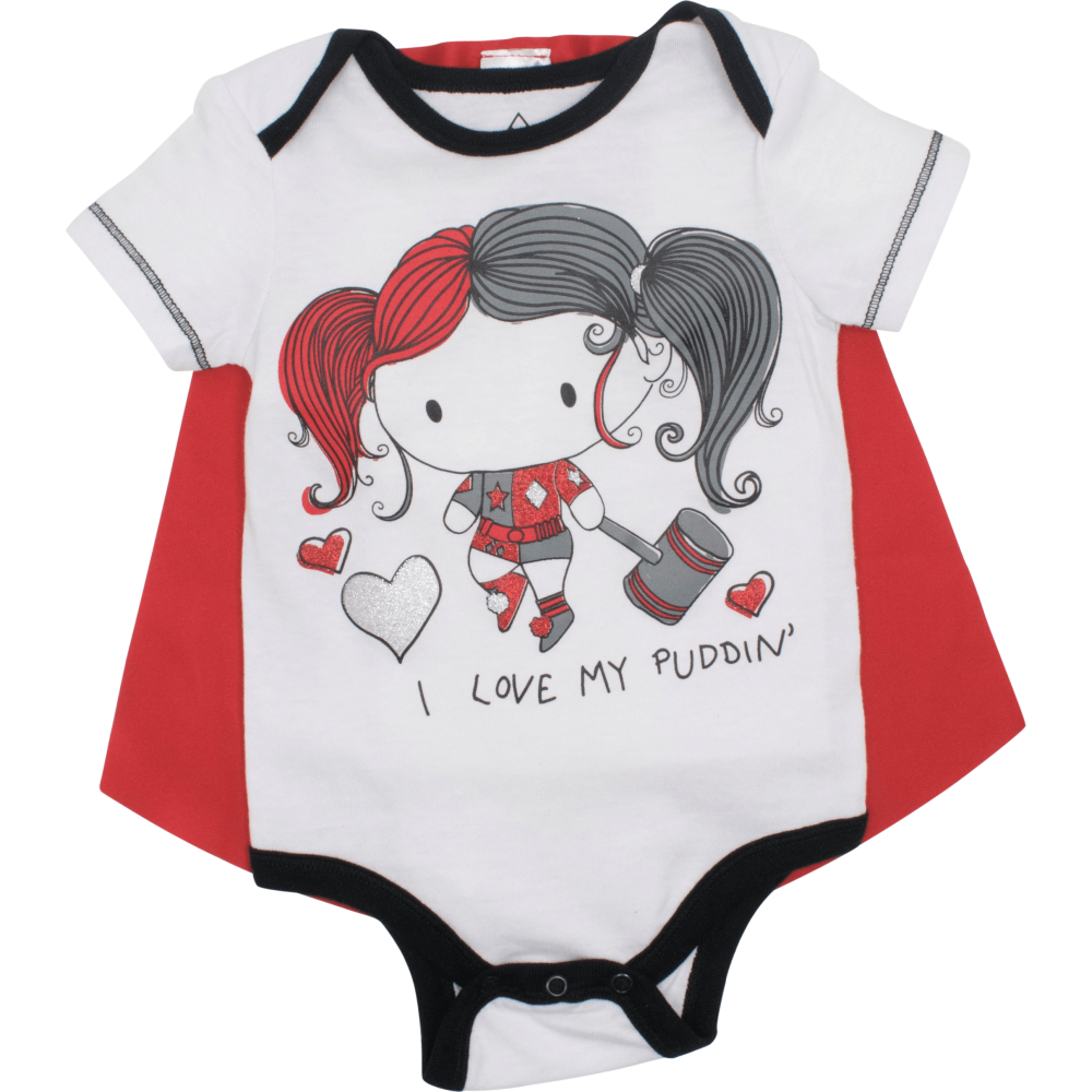 Warner Bros. DC Comics Harley Quinn Baby Girls' Bodysuit and Cape