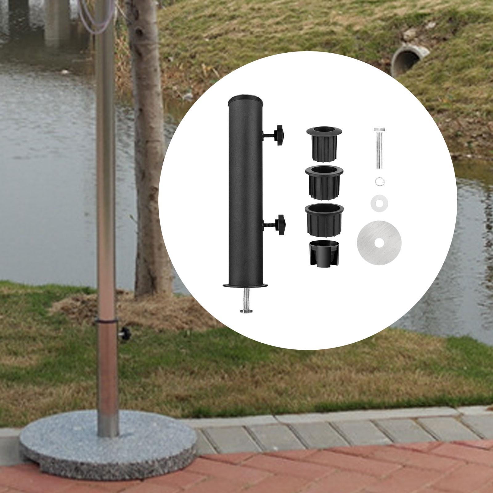 Bothyi Umbrella Stand Tube Black Marble Flag Pole Stake for Beach Lawn Summer Beach