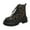 Gold, variant on White Embroidered Flowers High Heel Ankle Boots Women Round Toe Thick Sole Comfortable Casual Fashionable