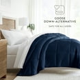 thumbnail image 4 of Noble Linens Navy All Season Alternative Down Solid Comforter, Twin/Twin XL, 4 of 10