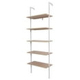 thumbnail image 6 of Ktaxon 5-shelf Wall Mounted Bookshelf, Industrial Wood Ladder Bookcase with Heavy Duty Metal Frame,  Brown, 6 of 6