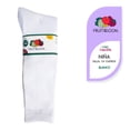 thumbnail image 1 of Calceta Fruit Of The Loom para Niña, sin Felpa Blanca Talla G, 3 Pares, 1 of 4