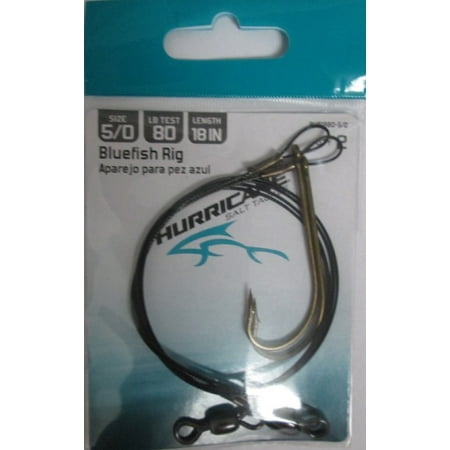 - Hurricane BUR1880-5/0 Size 5/0 Bluefish Rig w/ 80lb x 18