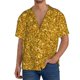 thumbnail image 1 of Fotbe Gold Glitter Camisa Estampada de Manga Corta para Hombre, Casual de Verano, Estilo Playero, Sin Arrugas-Medium, 1 of 5