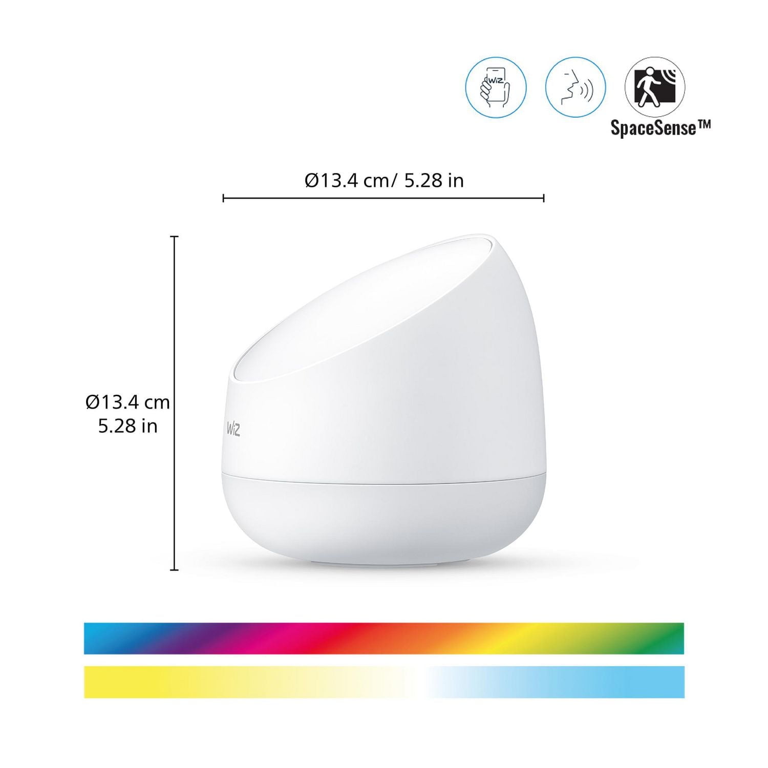 WiZ 60-Watts Equivalent Squire Smart LED Lamp Full Colour and Tunable White 2200K-6500K