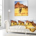 thumbnail image 3 of Designart Lonely Zebra in African Prairie - African Throw Pillow - 18x18, 3 of 5