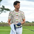 thumbnail image 3 of Haiem Pig And Watermelon Pattern Mens Polo Shirts Quick Dry Short Sleeve Golf T Shirt Performance Moisture Wicking Casual Workout-X-Large, 3 of 6