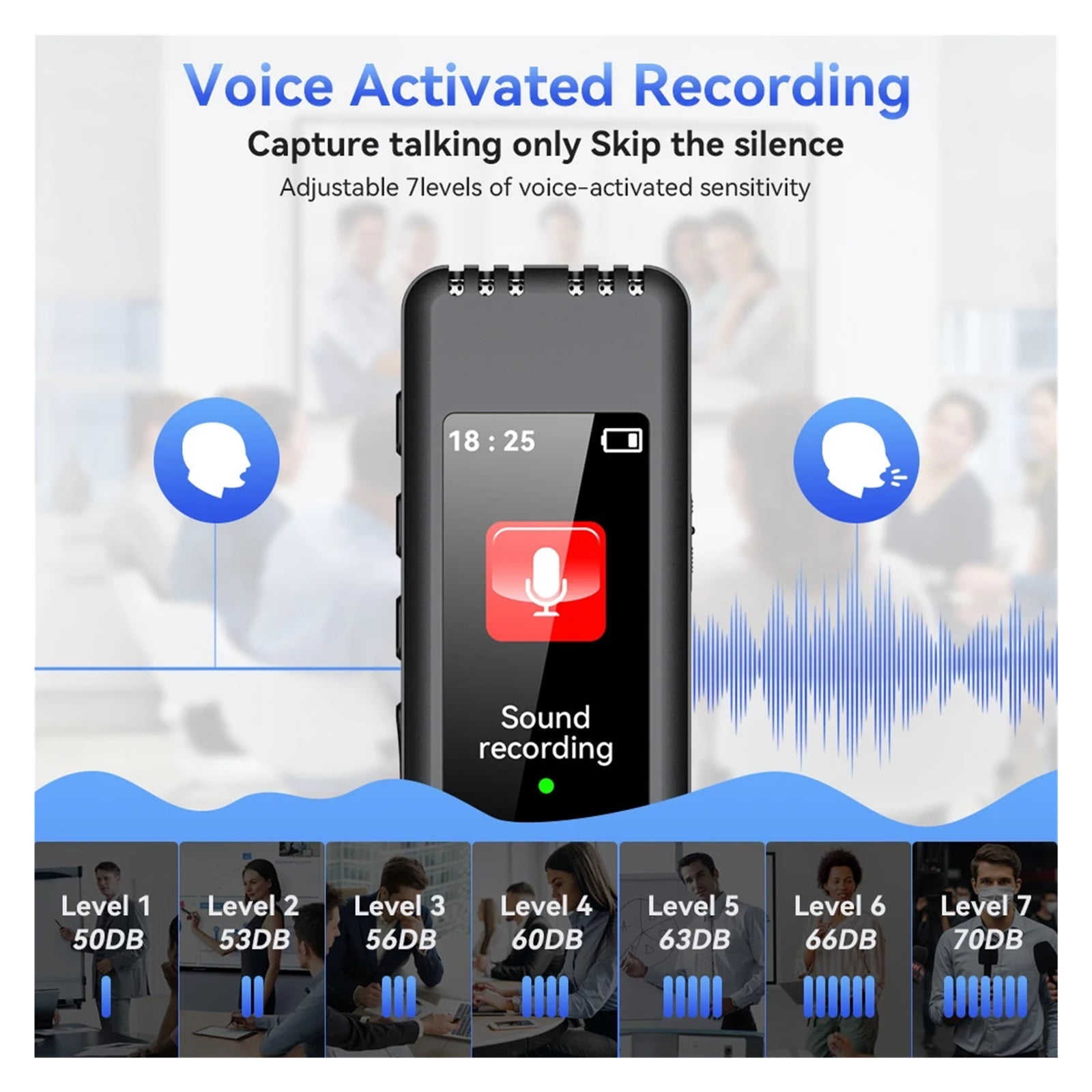 Digital Voice Recorder Pen Max Support  TF Card Portable MP3 Player Audio Recorder with 512Kbps ,Powerful Feature